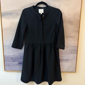 Sail to Sable Black Button Up Dress